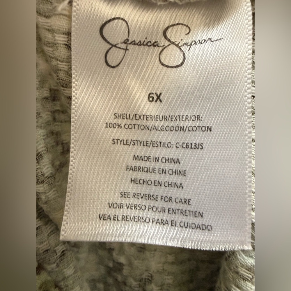 🌿 Jessica Simpson Girls Outfit Set — Size 6X (Top + Skirt) - Picture 5 of 5